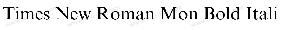 Times New Roman Mon Bold Italic字体转换